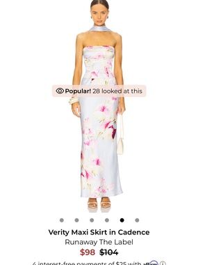 REVOLVE Strapless top and maxi skirt in blue Floral TOP S/ SKIRT M